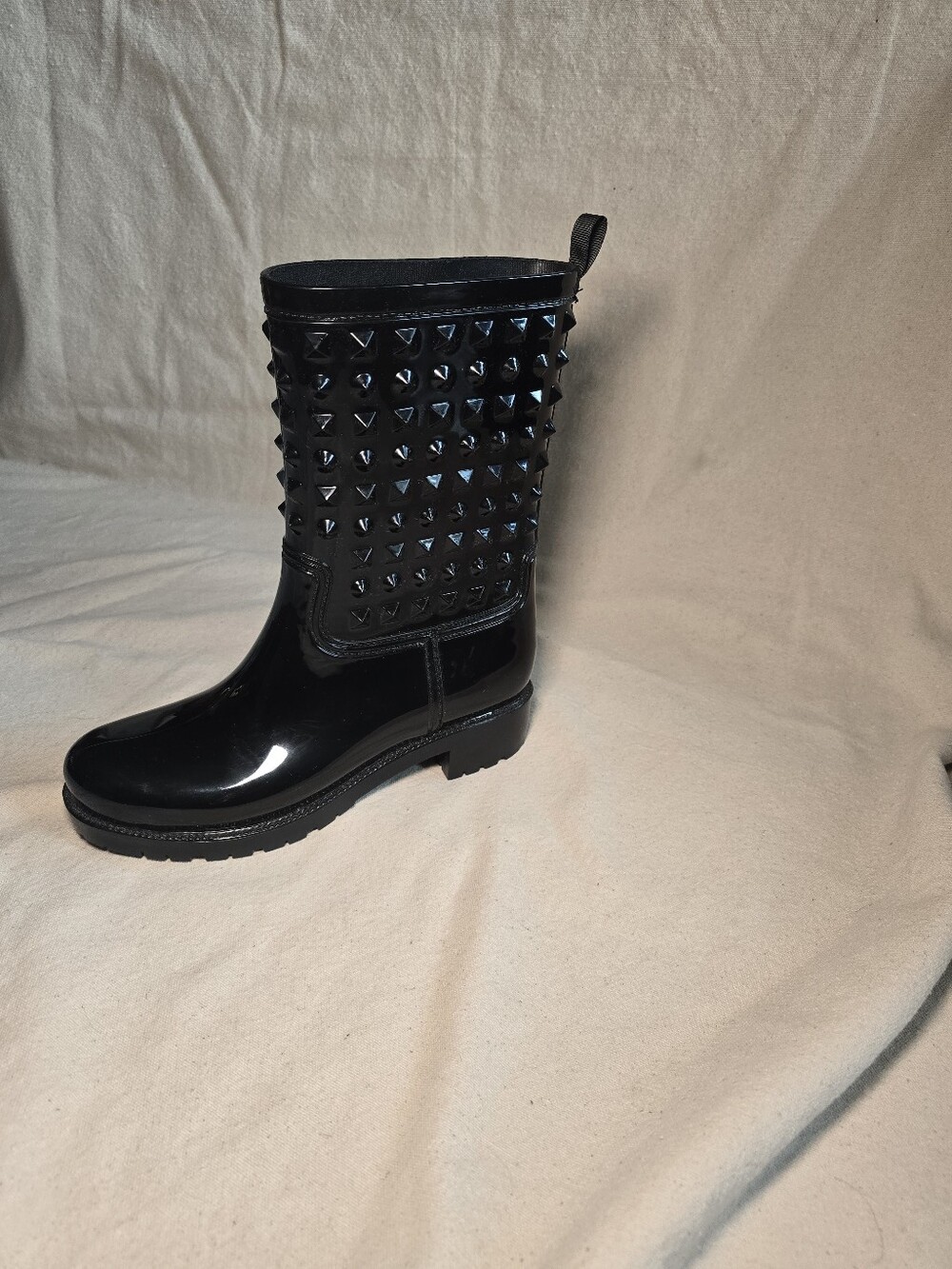 Capelli New York Black Studded Rain Boots Size 9